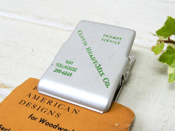 アルミ製・ノベルティ・マグネット付き・ヴィンテージ・クリップ/ペーパークリップ