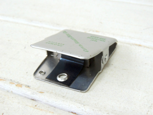 アルミ製・ノベルティ・マグネット付き・ヴィンテージ・クリップ/ペーパークリップ