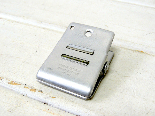 アルミ製・ノベルティ・マグネット付き・ヴィンテージ・クリップ/ペーパークリップ