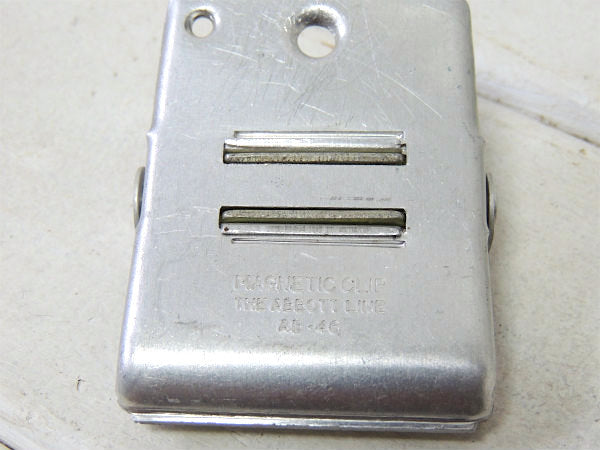アルミ製・ノベルティ・マグネット付き・ヴィンテージ・クリップ/ペーパークリップ