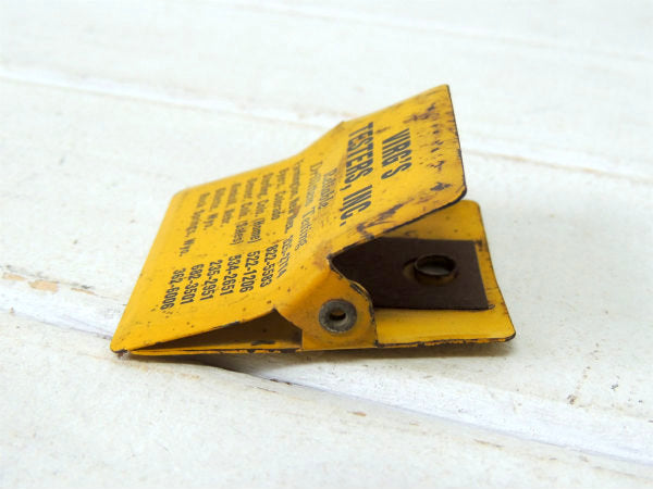 【VIRG'S TESTERS INC】イエロー・ノベルティ・ヴィンテージ・ペーパークリップ USA