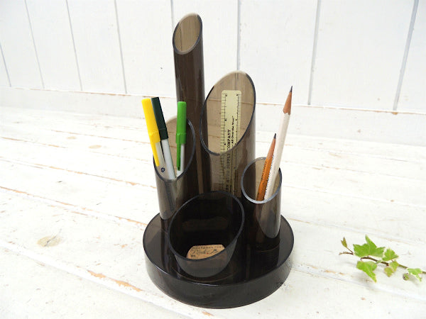 スペーシー&ミッドセンチュリー ステーショナリー・ビンテージ・卓上オーガナイザー・ペン立て