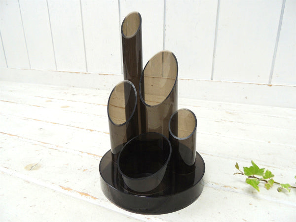 スペーシー&ミッドセンチュリー ステーショナリー・ビンテージ・卓上オーガナイザー・ペン立て