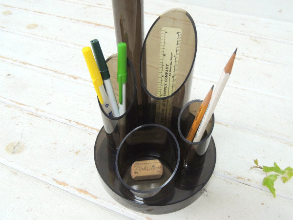 スペーシー&ミッドセンチュリー ステーショナリー・ビンテージ・卓上オーガナイザー・ペン立て