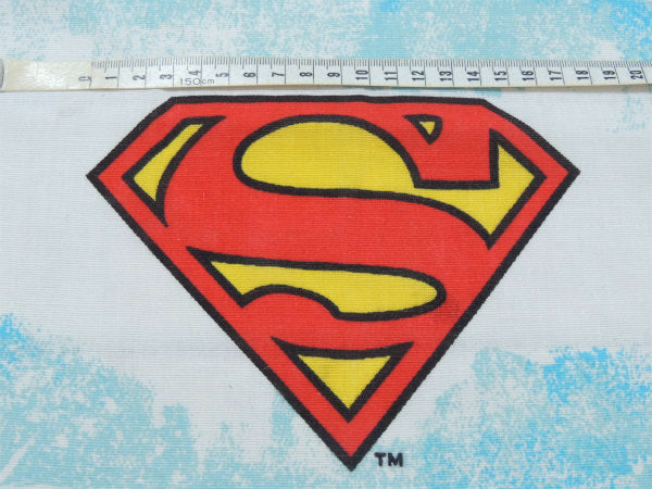 【スーパーマン】1978年・アメコミ・ヒーロー・ヴィンテージ・カーテン・リメイク・ハンドメイド素材