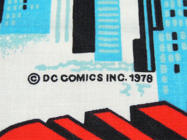 【スーパーマン】1978年・アメコミ・ヒーロー・ヴィンテージ・カーテン・リメイク・ハンドメイド素材