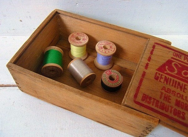 【CODFISH】小さなアンティーク・ウッドボックス/木箱　USA