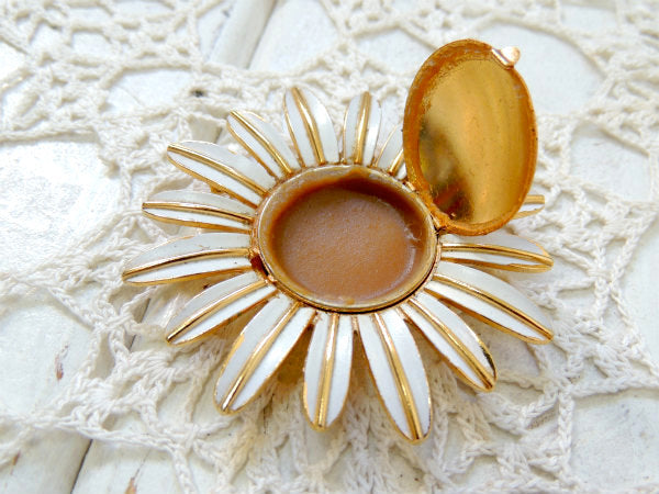 AVON エイボン レトロ フラワーモチーフ 香水付き 70's ヴィンテージ ブローチ アクセサリー ジュエリー USA