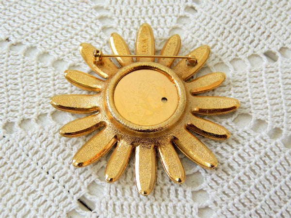 AVON エイボン レトロ フラワーモチーフ 香水付き 70's ヴィンテージ ブローチ アクセサリー ジュエリー USA