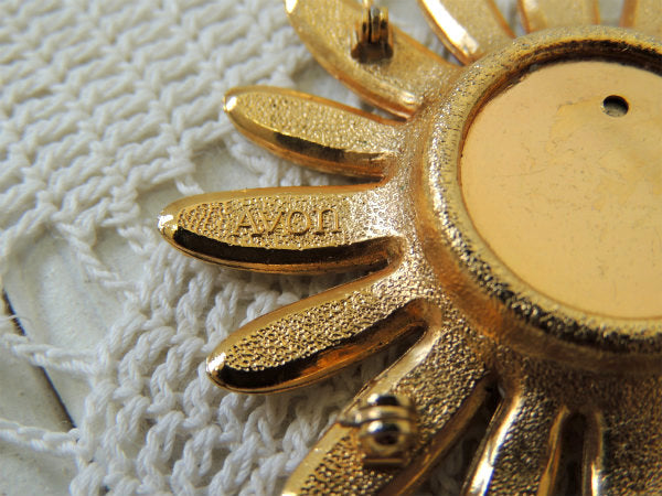 AVON エイボン レトロ フラワーモチーフ 香水付き 70's ヴィンテージ ブローチ アクセサリー ジュエリー USA