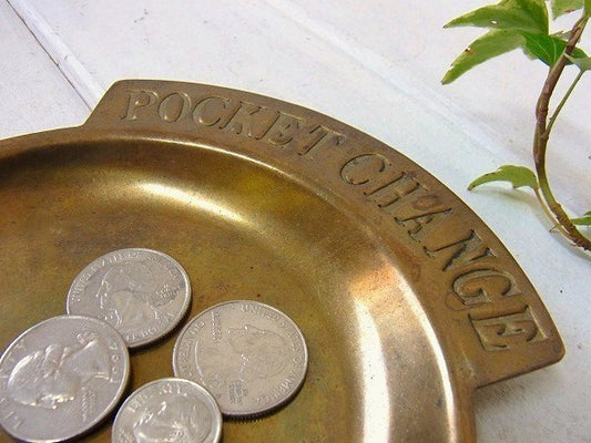 真鍮製・アンティーク・ポケットチェンジ・トレイ　USA