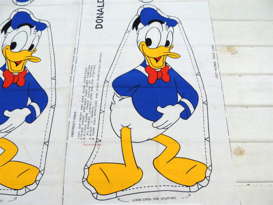 ドナルドダック ディズニー ピロードール ぬいぐるみ型 デッドストック ヴィンテージ パネル生地 キット USA