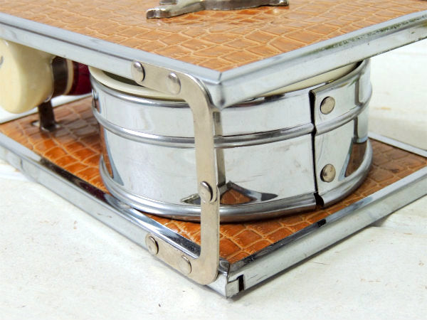 西ドイツ・BARBER ミラー 髭ブラシ ボウル・折り畳み・アンティーク・シェービングセット 床屋