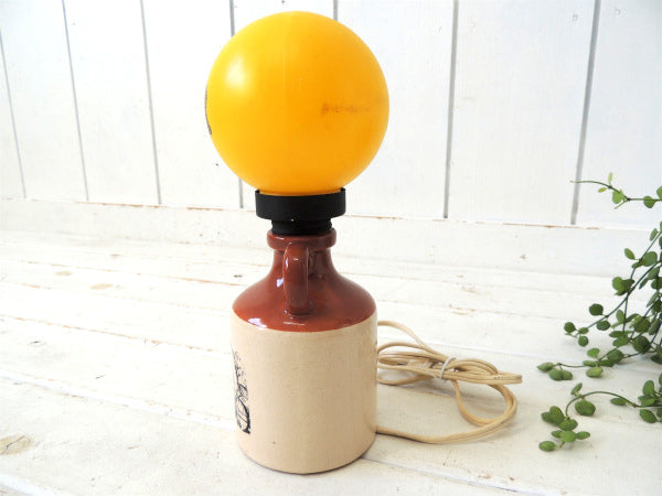 【1960〜70's・BAR・看板・USA】ヴィンテージ・テーブルランプ・卓上ランプ・陶器製・リカー