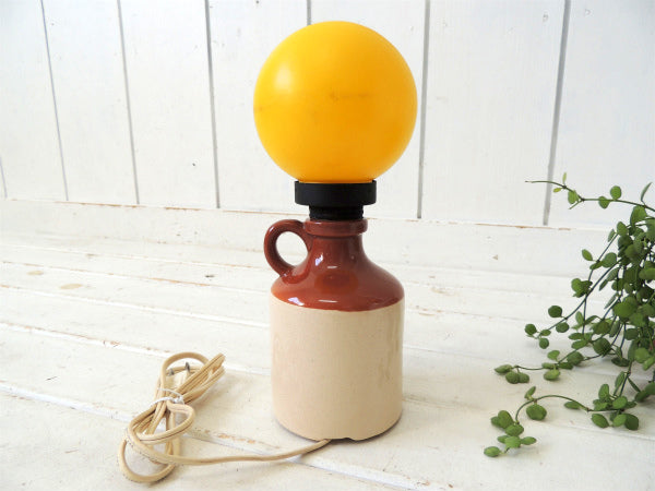 【1960〜70's・BAR・看板・USA】ヴィンテージ・テーブルランプ・卓上ランプ・陶器製・リカー