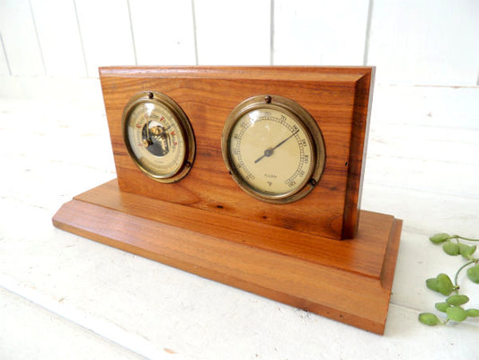 FLORN 西ドイツ GERMANY 船舶 アンティーク 卓上オブジェ バロメーター 気圧計 サーモメーターヨット