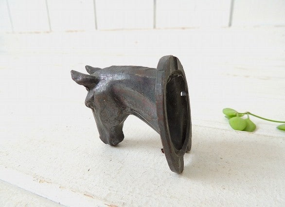 USA!馬&蹄鉄モチーフ・鋳物製・小さなアンティーク・フック