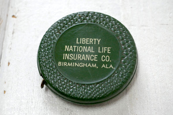 Liberty National 保険会社 ノベルティ ヴィンテージ メジャーテープ 巻尺 US