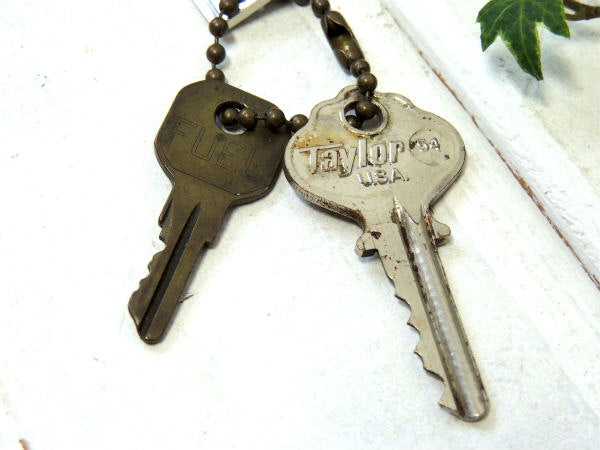 SUS 599・カリフォルニア 黒 ナンバープレート型 ヴィンテージ・キーホルダー+FUEL 鍵