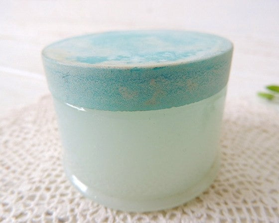 ミルクガラス製の小さなヴィンテージ・ガラスジャー/ガラス容器/クリームジャー USA