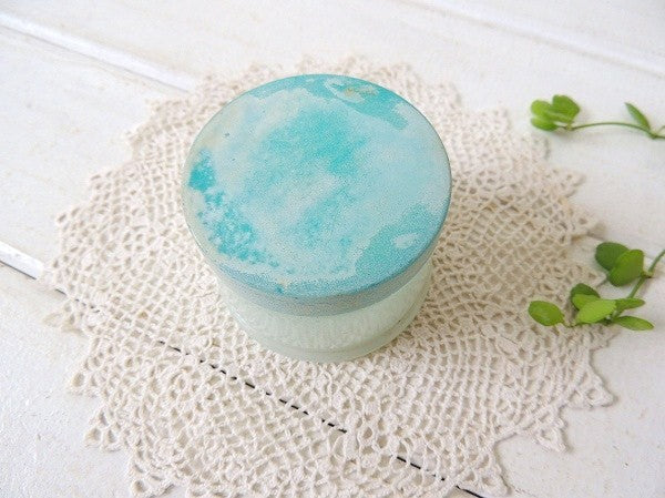 ミルクガラス製の小さなヴィンテージ・ガラスジャー/ガラス容器/クリームジャー USA