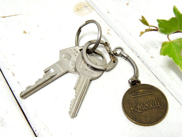 【US・グッドリッチ】タイヤメーカー・アドバタイジング・ヴィンテージ・メダル型・キーホルダー