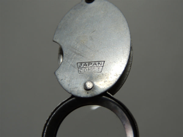 【方位磁石・ルーペ・COMET】ヴィンテージ・コンパス・キーホルダー/虫眼鏡/JAPAN/里帰り