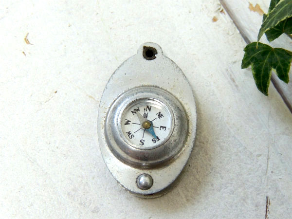 【方位磁石・ルーペ・COMET】ヴィンテージ・コンパス・キーホルダー/虫眼鏡/JAPAN/里帰り