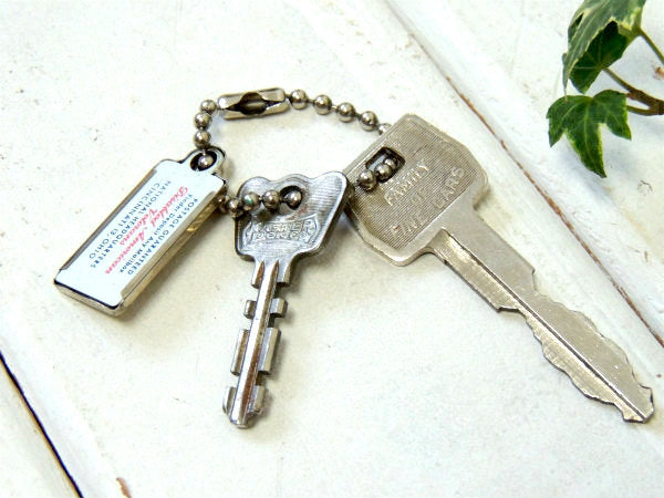 【ウィスコンシン州】フォード・ナンバープレート型 ・ヴィンテージ・キーホルダー・USA・鍵付き