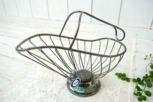 SALES イタリア製・シルバープレート・ヴィンテージ・ワイン ボトルホルダー・ワインパニエ