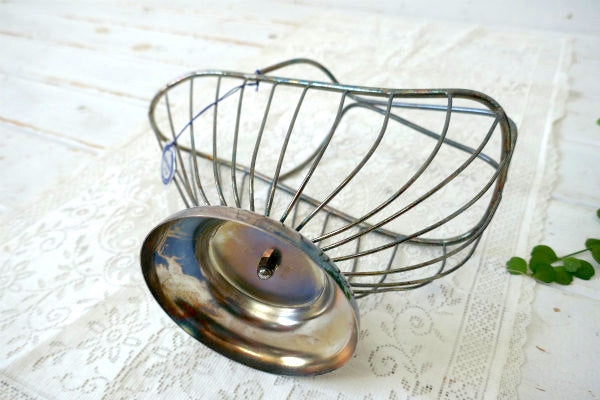 SALES イタリア製・シルバープレート・ヴィンテージ・ワイン ボトルホルダー・ワインパニエ