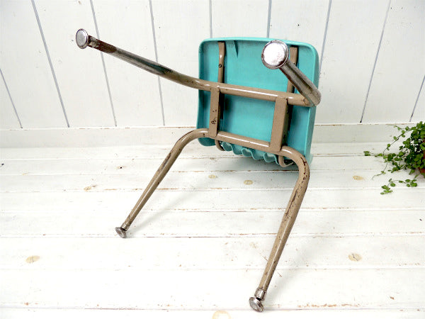 【VIRCO】ヴァルコ・ロサンゼルス製・水色のヴィンテージ・スクールチェア/子供イス USA