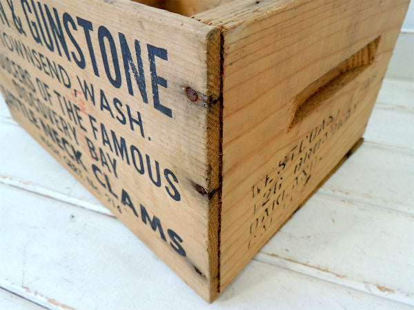 【JOHNSON&GUNSTON】たくさんの英文字入り・木箱・ヴィンテージ・ウッドボックス