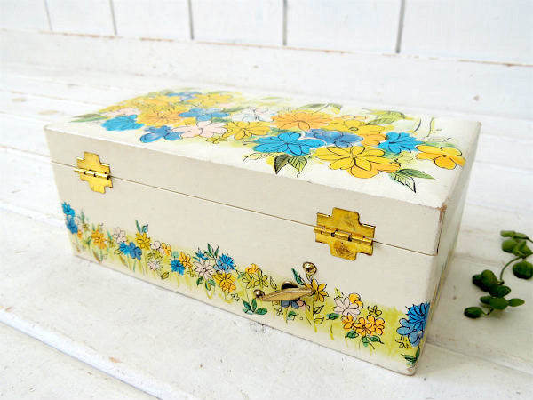 回転バレリーナ人形&オルゴール付き・花柄・アンティーク・ジュエリーボックス/宝石箱