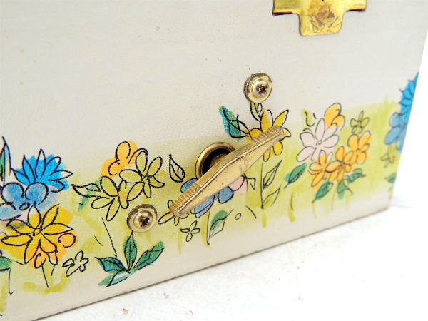 回転バレリーナ人形&オルゴール付き・花柄・アンティーク・ジュエリーボックス/宝石箱