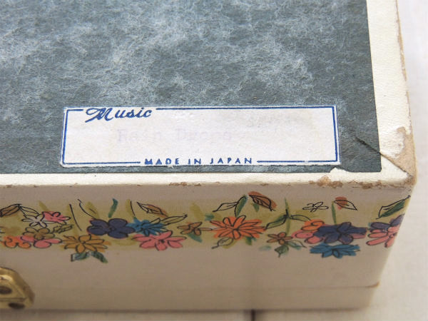 回転バレリーナ人形&オルゴール付き・花柄・アンティーク・ジュエリーボックス/宝石箱