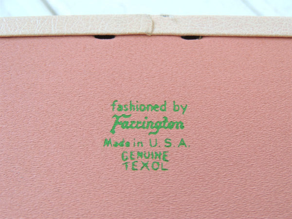 Farrington サーモンピンク 2段式 ヴィンテージ ジュエリーボックス ケース 宝石箱