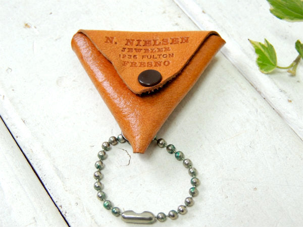 【カリフォルニア・USA】革製・デッドストック・ビンテージ・アドバタイジング・レザー・コインケース