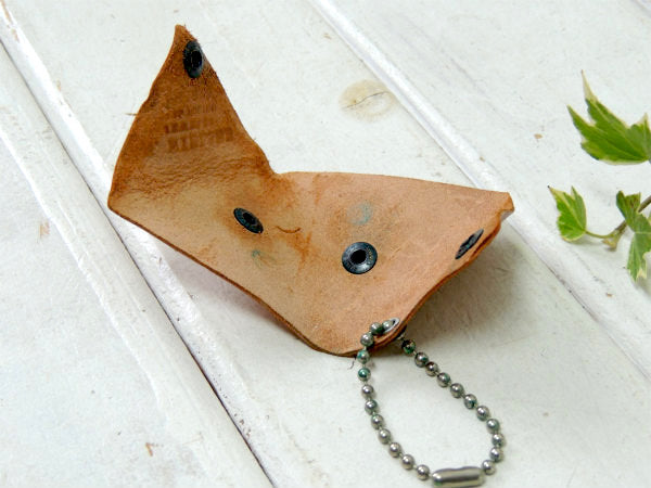 【カリフォルニア・USA】革製・デッドストック・ビンテージ・アドバタイジング・レザー・コインケース