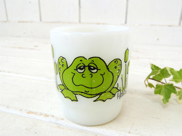 【FireKing】ファイヤーキング・Hildiシリーズのカエル・マグカップ/フロッグ
