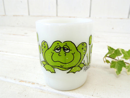 【FireKing】ファイヤーキング・Hildiシリーズのカエル・マグカップ/フロッグ