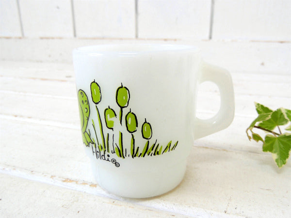 【FireKing】ファイヤーキング・Hildiシリーズのカエル・マグカップ/フロッグ