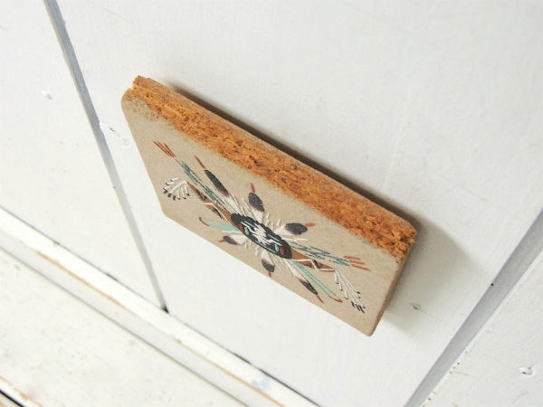 【ナバホ族】ネイティブアメリカン・インディアン・ヴィンテージ・サンドペイント・砂絵・ウォールデコ