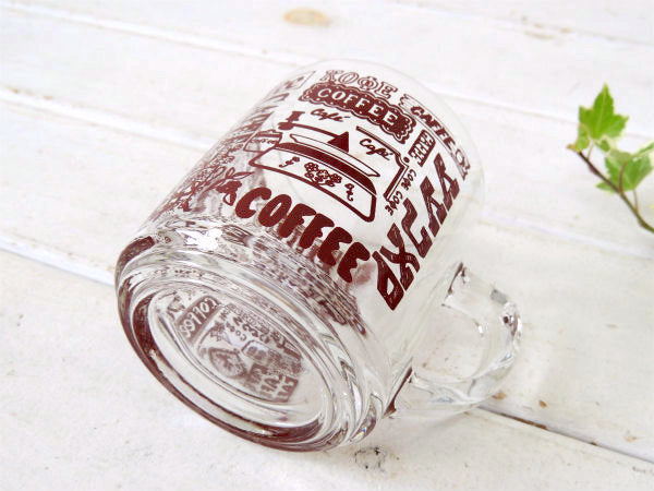 【COFFEE】世界の言葉でコーヒー・リビーグラス社・ヴィンテージ・マグカップ USA