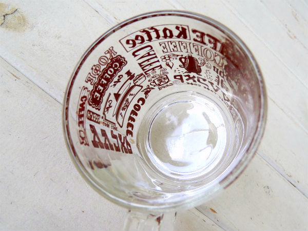 【COFFEE】世界の言葉でコーヒー・リビーグラス社・ヴィンテージ・マグカップ USA