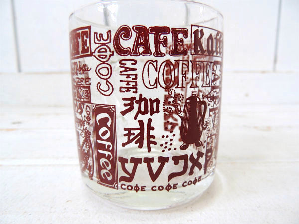 【COFFEE】世界の言葉でコーヒー・リビーグラス社・ヴィンテージ・マグカップ USA