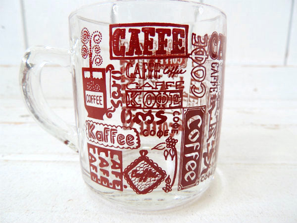 【COFFEE】世界の言葉でコーヒー・リビーグラス社・ヴィンテージ・マグカップ USA