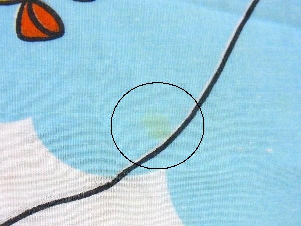 【スヌーピー】ピーナッツの仲間・カイト柄・ヴィンテージ・ユーズドシーツ(フラットタイプ) USA