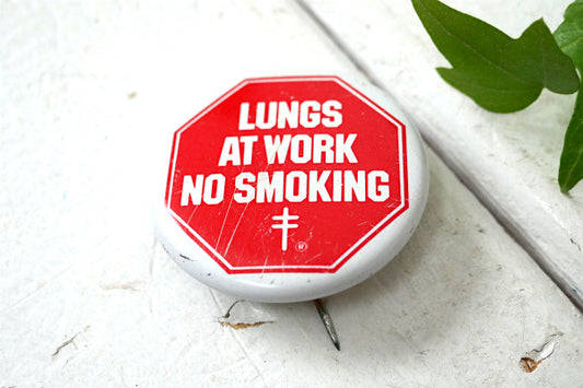 NO SMOKING・禁煙・ヴィンテージ・缶バッジ・アメリカンビンテージ・ストリートサイン・看板