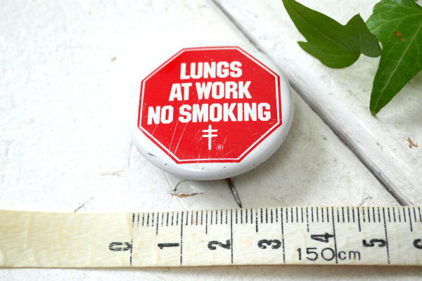 NO SMOKING・禁煙・ヴィンテージ・缶バッジ・アメリカンビンテージ・ストリートサイン・看板